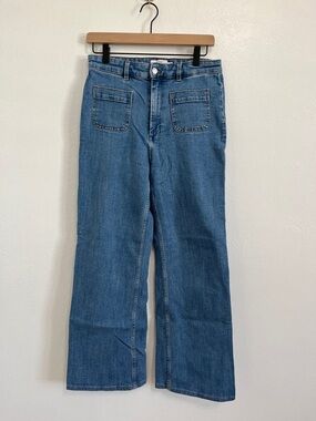 & other stores High-Rise Wide-Leg Patch Pocket Jeans Size 29